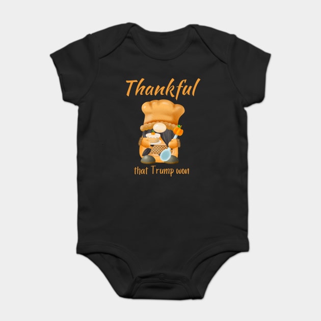 Thanksgiving Donald Trump Baby Bodysuit by QuirkyQuest Creations